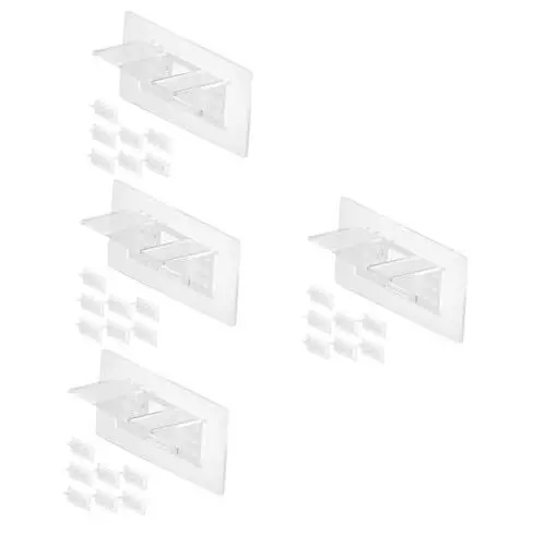 Produktbild: PRETYZOOM 32 Stk abgestufte Regale aufbewahrungssystem kleiderregal Schrankeinlagen Schrankhalterung Regaleinsatz Stanzfreie Regalnägel Schrankklammern für Regale Acryl Transparent