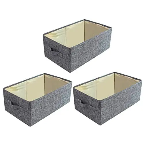 Produktbild: PRETYZOOM Elegante 3-teilige Aufbewahrungskörbe Schrank-aufbewahrungsboxen Für Kleidung Bettlaken Decken Bequeme Griffe