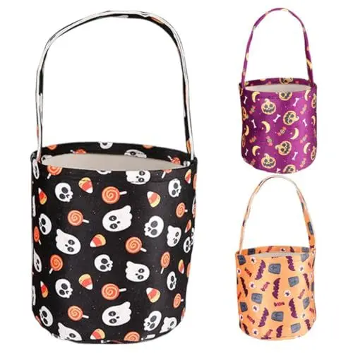 Produktbild: PRETYZOOM 3St Halloween-Süßigkeitsbeutel halloween tasche halloween bag Halloween-Geschenkboxen Eimer für Halloween-Leckereien Geschenktüten groß Halloween-Gunstbeutel Halloween-Goodie-Bags