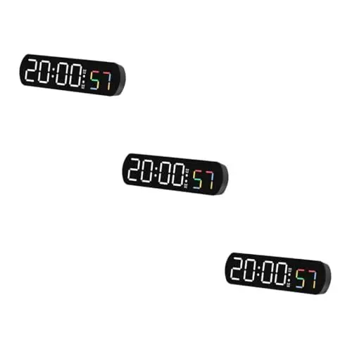 Produktbild: PRETYZOOM 3St Multifunktionsuhr digitales Thermometer nachttischuhr elektronische Uhr Automatikuhr digitaler Wecker kleine Uhr digital Tischuhren für Schlafzimmer Elektronisches Bauteil