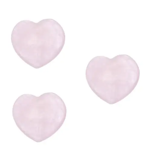 Produktbild: PRETYZOOM 3stücke Quartz Herz Pendant Natürlicher Palm Stone Für Schmuckherstellung Und Heimdekoration Heilsteine Für Liebe Und