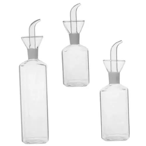 Produktbild: PRETYZOOM Set mit 3 Ölflaschen Aus Glas Auslaufsicherer Saucenbehälter Essighalter für Einfaches Kochen