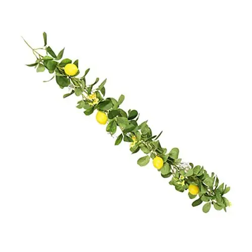 Produktbild: PRETYZOOM 3St Zitronenrohr kunstpflanze kunstplflanze wanddeckoration Dekorative Zitruspflanzen Artificial Plant Kalk Agave Weingirlande Szenenlayout- Gelbe Zitronengirlande Seidenblume