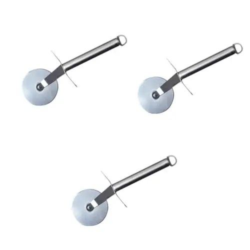 Produktbild: PRETYZOOM 3St pizzaschneider pizzarad Home pizza cutter Pizza knife Werkzeuge zum Schneiden von Pizza Pizza- Pasta Rostfreier Stahl Gebäck Metall Aufschnitt Kuchen