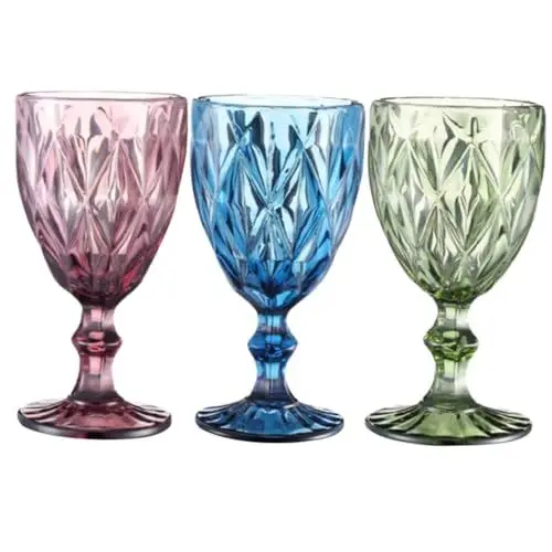 Produktbild: PRETYZOOM 3St romantisches Weinglas glaskelch glaspokal cocktailgläser Rotweinglas red wine glasses Retro-Trinkgläser Weingläser Dekorationscocktail trinken Weinkelche -Trinkbecher