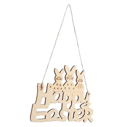Produktbild: PRETYZOOM 3 STK Osterauflistung Aufhänger Farbtonlichter hängend Vorhang Lichterketten Dekorationen Ostern mitgebsel Easter filzeier Ostern Türschilder aus Holz Schaufensteranhänger Planke