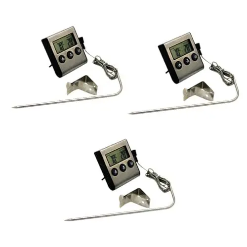 Produktbild: PRETYZOOM 3sätze Bbq Thermometer Mit Clip Präziser Küchen- Backofen-thermometer Aus Für Und Grill Einfach Abzulesen Für Sicheres Kochen Und Backen