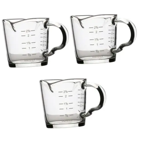 Produktbild: PRETYZOOM 3 Stk Doppelmund Messbecher the office büro büro glastasse Hitzebeständig Präziser Messbecher Ounce Messbecher scales Doppelter Mund Container Rotweinglas Schnapsglas Notwendigkeit