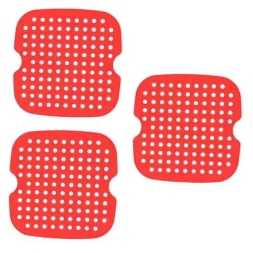 Produktbild: PRETYZOOM 3 Stück Silikon-luftfritteusen-einlage Backmatte Kochzubehör Für Luftfritteuse Hitzebeständig Wiederverwendbar