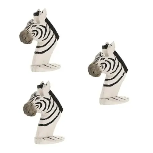 Produktbild: PRETYZOOM 3 Stk tier brillengestell Schreibtischdekor in Zebraform Zimtstangen Flamingo-Brille brillenhalter kinder brillenhalter tier schnapsgläser Desktop-Ornament Brillenständer Holz