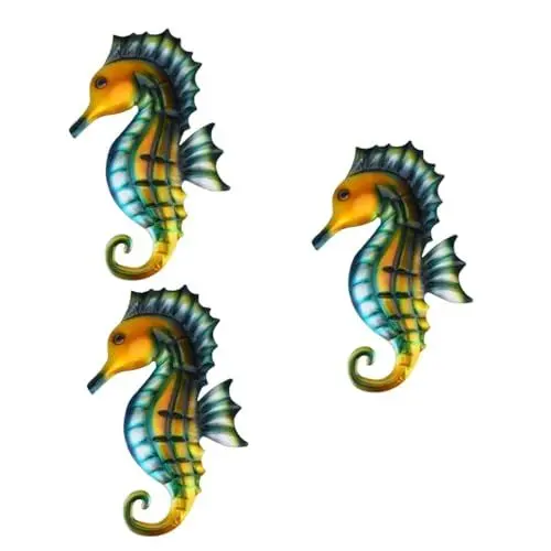 Produktbild: PRETYZOOM 3 Stück Seepferdchen Dekoration Festliche Verzierung Bezaubernde Wandbehang Party Dekoration Hippocampus Dekoration Metall Hängezimmer Dekoration Seepferdchen Anhänger