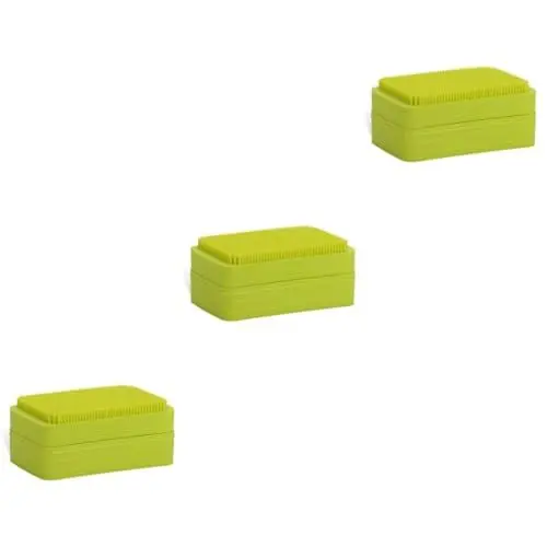 Produktbild: PRETYZOOM 3er-Box Seifenschale Seifenhalter Aus Silikon Seifenständer Für Die Waschbeckenwäscher Abfluss Silikon-körperwäscher Seifenhalter Mit Deckel Bürste Doppelter Zweck