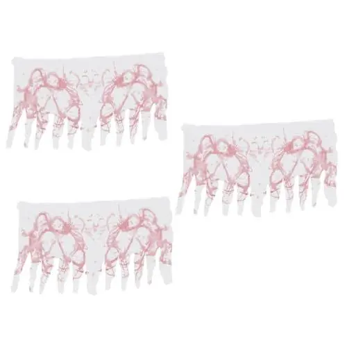 Produktbild: PRETYZOOM 3st Blutschleier-tischdecke Halloween-dekor Gruselige Nachttischdecke Halloween-kamindekorationen Halloween-tischdecke Halloween-tischdekoration Halloween-esstisch Tischdecken