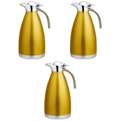 Produktbild: PRETYZOOM 3st Isolierte Wasserflasche Wasserkrug Eistee Klar Einfache Kaffeemaschine Camping-wasserkocher Vakuum-thermotopf Reisewasserkocher Reisegetränke Zitronenkrug Thermoflasche Teekrug