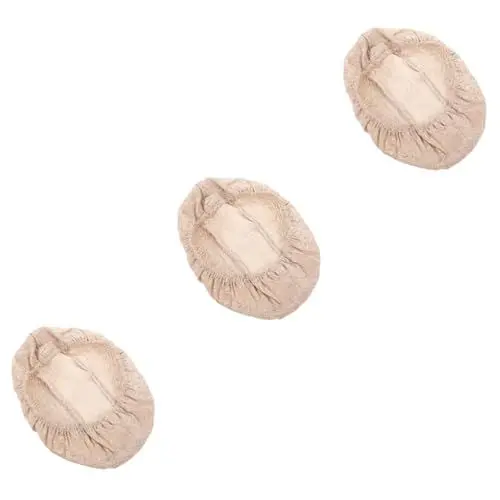 Produktbild: PRETYZOOM 3st Korbbezug Aus Fermentiertem Rattan Teigkorb Abdeckung Proofing Tuch Gärkörbchen Aus Teig Körbe Backpapiereinlagen Runden Käsetuch Zum Backen Brotschlinge Mülleimer Deckel Stoff