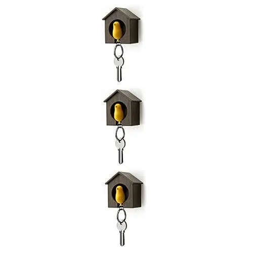 Produktbild: PRETYZOOM Vogelhaus Schlüssel 3st Schlüsselhalter Schlüsselringe Schlüsselanhänger Schlüsselbund Spatz Vogelhaus Gelbe Schlüsselanhänger