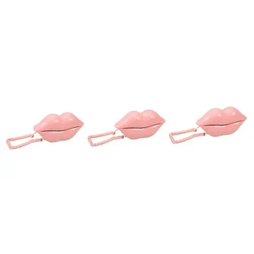 Produktbild: PRETYZOOM 3st Telefon Mit Roten Lippen Der Anruf Kreatives Schnurgebundenes Telefon Mundtelefon Alte Telefone Neuheit Telefon Neuheit Schnurgebundenes Telefon Lippen Telefon Rosa Kunstharz