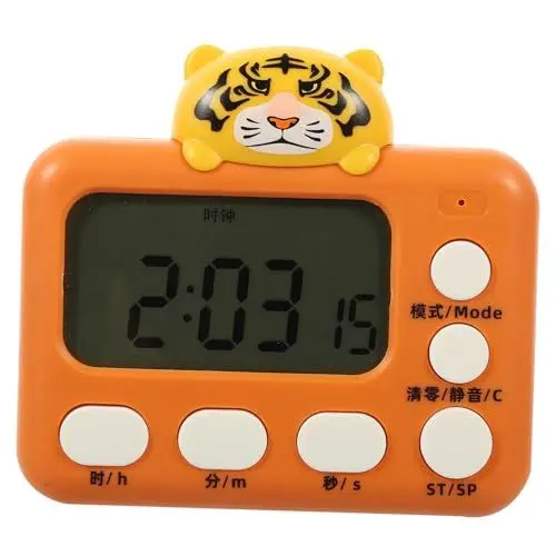 Produktbild: PRETYZOOM 3st Wecker Digitaler Kochtimer Kinder-Timer Uhr Für Kinder Digitale Schülerzeituhr Digitaler Koch-küchentimer Backzeit Küchen- Und Tischwäsche Klassenzimmer-Timer Orange Plastik