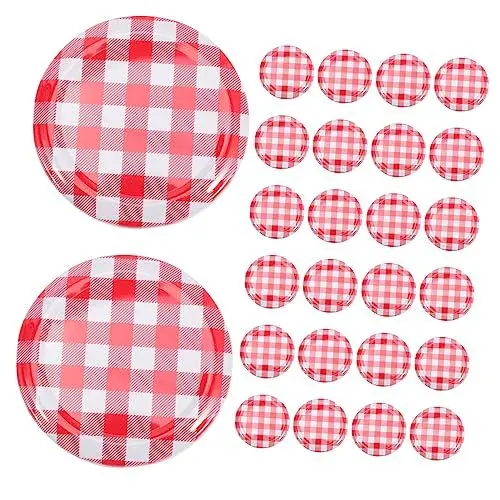 Produktbild: PRETYZOOM 40 Stück Einmachglasdeckel für Marmeladengläser Auslaufsichere Schraubdeckel Luftdichte Einmachglasdeckel Wiederverwendbare Deckel