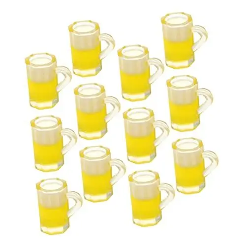 Produktbild: PRETYZOOM 40 Stk Simulation Bierkrug Modell Biergläser Mini-puppenhaus Mini-trinkbecher Mini-biergläser Bierzubehör Puppenhaus-teetasse Mini Bier Trinkgläser Winzig Haushalt Harz Ornamente