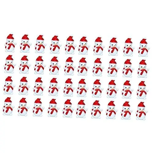 Produktbild: PRETYZOOM 2 Sets Ornamente Für Frohe Weihnachten Harz Schneemann-bastelset Miniatur-schneemann Bastelset Schneemann 20 Stück * 2