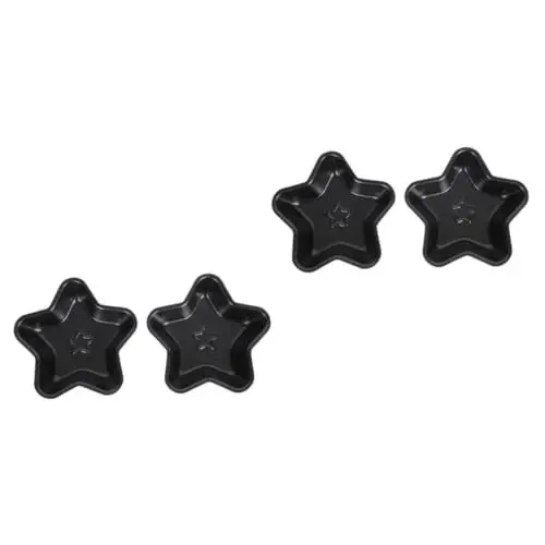 Produktbild: PRETYZOOM 4 Kuchenform keine Stick-Muffin-Tasse Kreis Schablone küche küchenhelfee Silikon-Cupcake Herzpasteten Kuchenform Backform für die Küche Berühmtheit Ofen