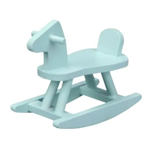 Produktbild: PRETYZOOM 4 Stück Babyzimmer-trojaner Babymöbel 1 12 Puppenstubenmöbel Winziger Stuhl Schreibtischaufsatz Dekoration Puppenspielsets Babywippe Puppenhaus Hölzern Mini