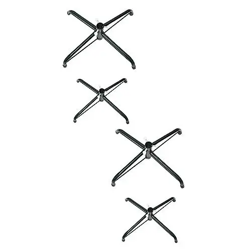 Produktbild: PRETYZOOM 4 Stück Christbaumständer Urlaub Sonnenschirmständer Drehbarer Baumständer Pole Klappständer Falsche Weihnachtsbaum Metall Rotieren
