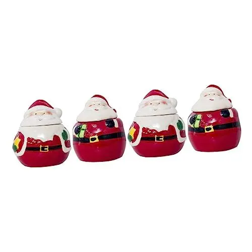 Produktbild: PRETYZOOM 4 Stück Gewürzglas Weihnachtsgewürzschalen Weihnachtskeksdose Weihnachtszuckerdosen Wichtel-zuckerdose Süßigkeitendosen Für Den Urlaub Zuckerdose Mit Deckel Süßigkeitenglas