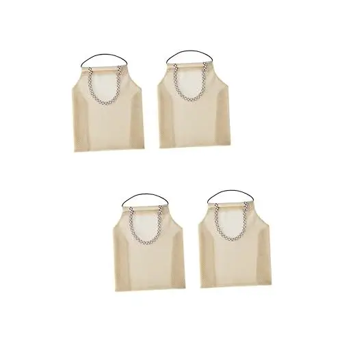 Produktbild: PRETYZOOM 4 Stück Hängende Aufbewahrungstasche Aufbewahrungstaschen Aus Obstnetz Mesh-Aufbewahrungstasche Mesh-Organizer-Taschen Aufbewahrungsbeutel Für Gemüse Hängende Obsttüte Khaki
