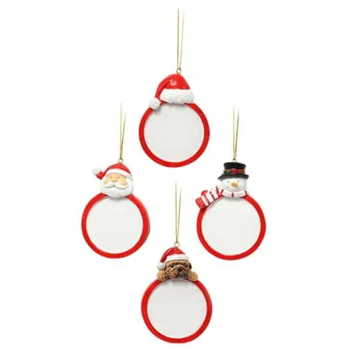 Produktbild: PRETYZOOM 4 Stück Kinder Weihnachtsbaum Kamin Weihnachtsschmuck Dekoration Weihnachtselfen-Ornament Weihnachtsdekoration Zum Aufhängen Weihnachtsbildverzierung Harz Hängende Kugel Foto