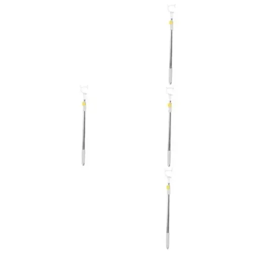 Produktbild: PRETYZOOM 4 Stück Kleiderbügel Stützstange Reach Wäschestangen Reach Pole Einziehbare Reach Sticks Wäschetrockenstange Teleskop Reach Stick Wäscheleine Stange Einziehbare