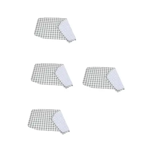Produktbild: PRETYZOOM 4 Stück Outdoor Stretch Tischdecke Esstisch Dekoration Tischdecke Mit Elastischem Esstisch Tischdecke Elastische Tischdecke Karierte Tischdecke Tischdecken Graues