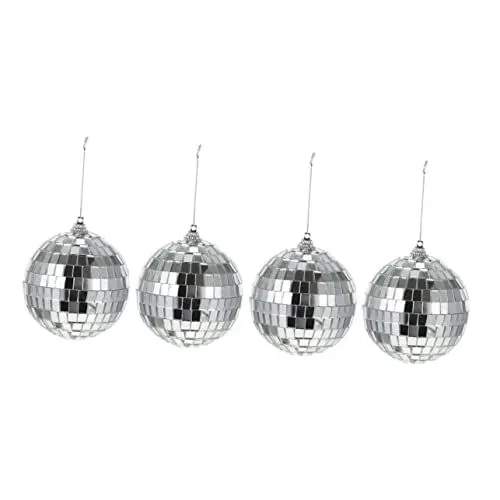 Produktbild: PRETYZOOM Spiegel Für Disco-Party 4 Stück Reflektierende Glaskugeln Schaustück Schmuck Für Die Dekoration Von Hochzeitsbanketten Zu Hause