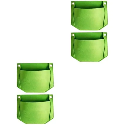 Produktbild: PRETYZOOM 4 Stück Pflanztasche Aus Filz Vertikaler Wandpflanzer Gärtnertasche Für Pflanzen Vertikale Gartenwand Wandpflanztasche Vertikale Pflanzgefäße Hängend Pflanztaschen Wandbecken Mauer