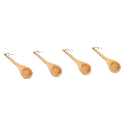 Produktbild: PRETYZOOM 4 Stück Sauna-holzlöffel Multifunktionskelle Wasserlöffel Bewässerungsschaufel Duschkelle Kleine Schöpfkelle Teezeremonie-löffel Schöpfkelle Für Zuhause Servierlöffel Für Wein