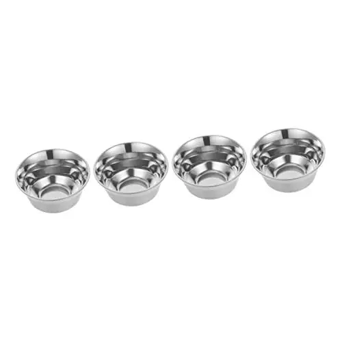 Produktbild: PRETYZOOM 4 Stück Schüssel aus Edelstahl edelstahlschüsseln edelstahlnapf soup bowl Schüsselset kleine Rührschüssel Nudelschüssel Rührschüssel Edelstahl Kochschüssel Rostfreier Stahl Silver