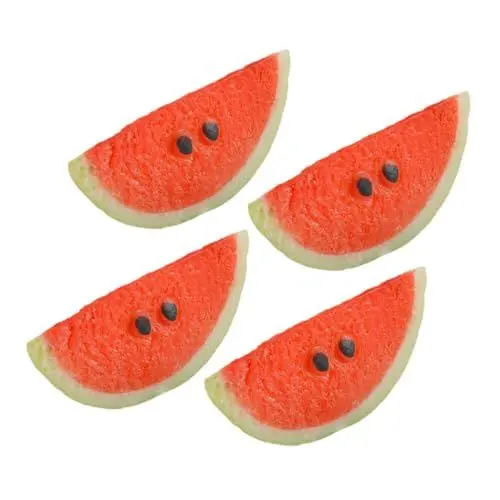 Produktbild: PRETYZOOM Künstliche Wassermelonenscheiben-Modelle Rote PVC-Simulation für Fotografie-Requisiten-Dekorationen