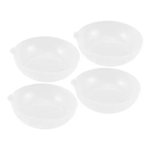 Produktbild: PRETYZOOM 4 Stück Zubehör für Küchenwaagen Küchenwaage Set Vielseitige Waagenpfannen Kunststoffwaage Pfanne Kunststoff Waagenpfanne Waage Waagschale transparente Waageschale Plastik