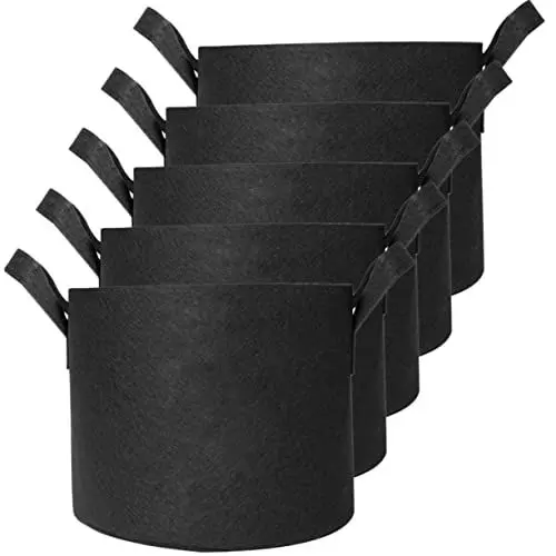 Produktbild: PRETYZOOM Kindergarten Beutel 5 Gallonen Pflanze Wachsen Taschen Drainage für Gemüse und Obst Pflanzen