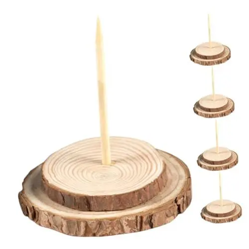 Produktbild: PRETYZOOM 5St Weihnachtsbaumbasis Standfestes Weihnachtsbaumgestell Weihnachtsbaumständer mit Naturholzoptik gefälschter Weihnachtsbaumhalter Christbaumständer gefälschter Baumständerhalter