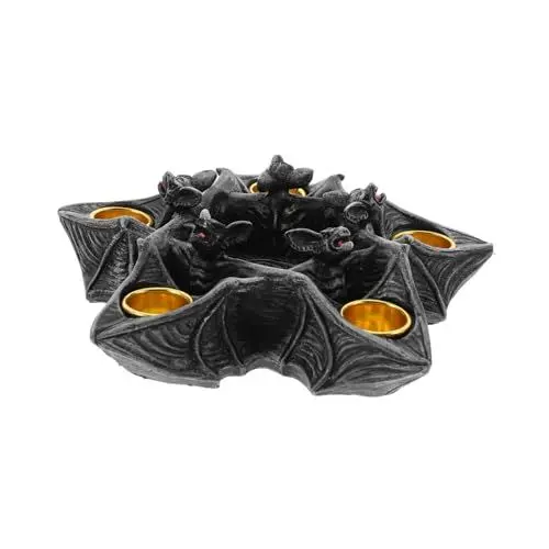 Produktbild: PRETYZOOM 5 Fledermaus Kerzenhalter Kandelaber Heimdekoration Festival Halloween Kerzenständer Fledermausform Kerzenhalter Kerzenständer Fledermaus Festival Teelichthalter