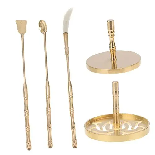 Produktbild: PRETYZOOM 5 STK Lotus Räucherpresse Haushaltsgeräte Messing Drücken Ausrüstung Messing Weihrauchhalter Mold Kit Räucherpinsel Messingpresse Weihrauchasche Handbuch