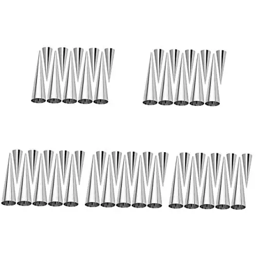 Produktbild: PRETYZOOM 5 Sätze Croissant-werkzeuge Sahnehörnchen Zum Backen Cannoli-kit Nicht Klebende Backformen Backzubehör-set Croissant-brotform Aus Stahl Croissant-backform Silver 10 Stück * 5