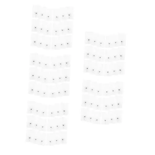 Produktbild: PRETYZOOM 5 Sätze Patch Selbstklebende Wandhaken Aufkleber Für Wandschrauben Nagelpflaster Kein Spurenaufkleber Schlüsselhalter Bildaufhänger Klebenägel Haken Rostfreier Stahl 18 Stück * 5