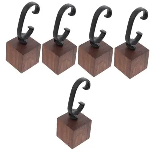 Produktbild: PRETYZOOM Uhrenvitrine Uhrenständer 5st Uhrenständer Aus Massivem Holz Vitrine Uhrenständer Uhrenvitrine Für Herren Uhren Für Uhr C- Steht Displayhalter Für Uhren Uhr C-typ-rack Betrachten Nussbaum