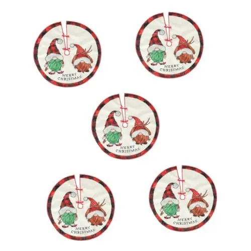 Produktbild: PRETYZOOM 5st Weihnachtsbaumrock Baumrock Weihnachten Weihnachtsbaum Rock Jute-Teppich Kunstbaumrock Weihnachtsbaummatte Weihnachtlicher Rustikaler Baumrock Teppiche Weihnachtsbaum-pad Stoff