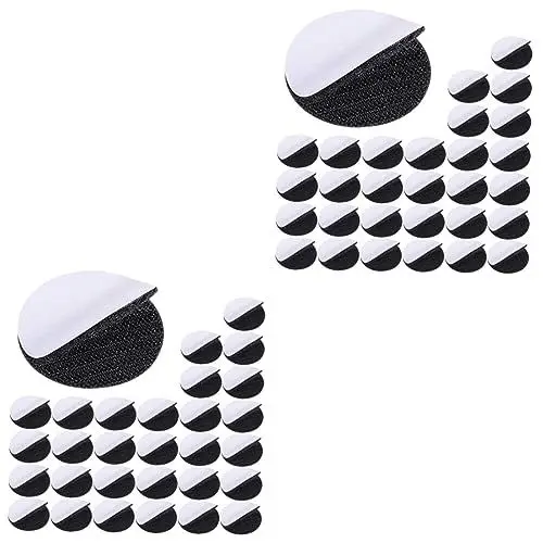 Produktbild: PRETYZOOM 60 STK Runde rutschfeste Aufkleber Türmatten-klebebandaufkleber Halte Dich Vom Teppich Fern Teppichkantenband Doppelklebeband Teppich-teppichpolster Sofa-klebepflaster Nylon Weiß