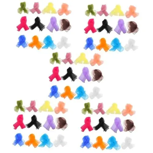 Produktbild: PRETYZOOM 60 Stk Chiffon kleiner Schal Jonglierschals für Kinder tanzende Schals Tanzaccessoires Schals Anzüge für Kinder Kinderanzug Jonglieren mit Schals rein farbige Schals Seidentuch