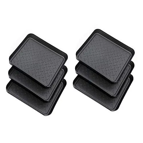 Produktbild: PRETYZOOM 6St Schuhablage Gebrauchsschuhmatte Stiefel-Display-Fach bandejas para comida Allwetter-Kofferraum Blumentopftablett Plastikschale für Kleinigkeiten Wagen Schuhe Speicherbrett